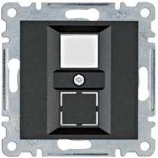 Панель подвійна для RJ12/RJ45 Lumina, чорна Панель подвійна для RJ12/RJ45 Lumina, чорна