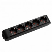 Колодки VIKO Multi-Let 5-ної з заземленням чорна Колодки VIKO Multi-Let 5-ної з заземленням чорна